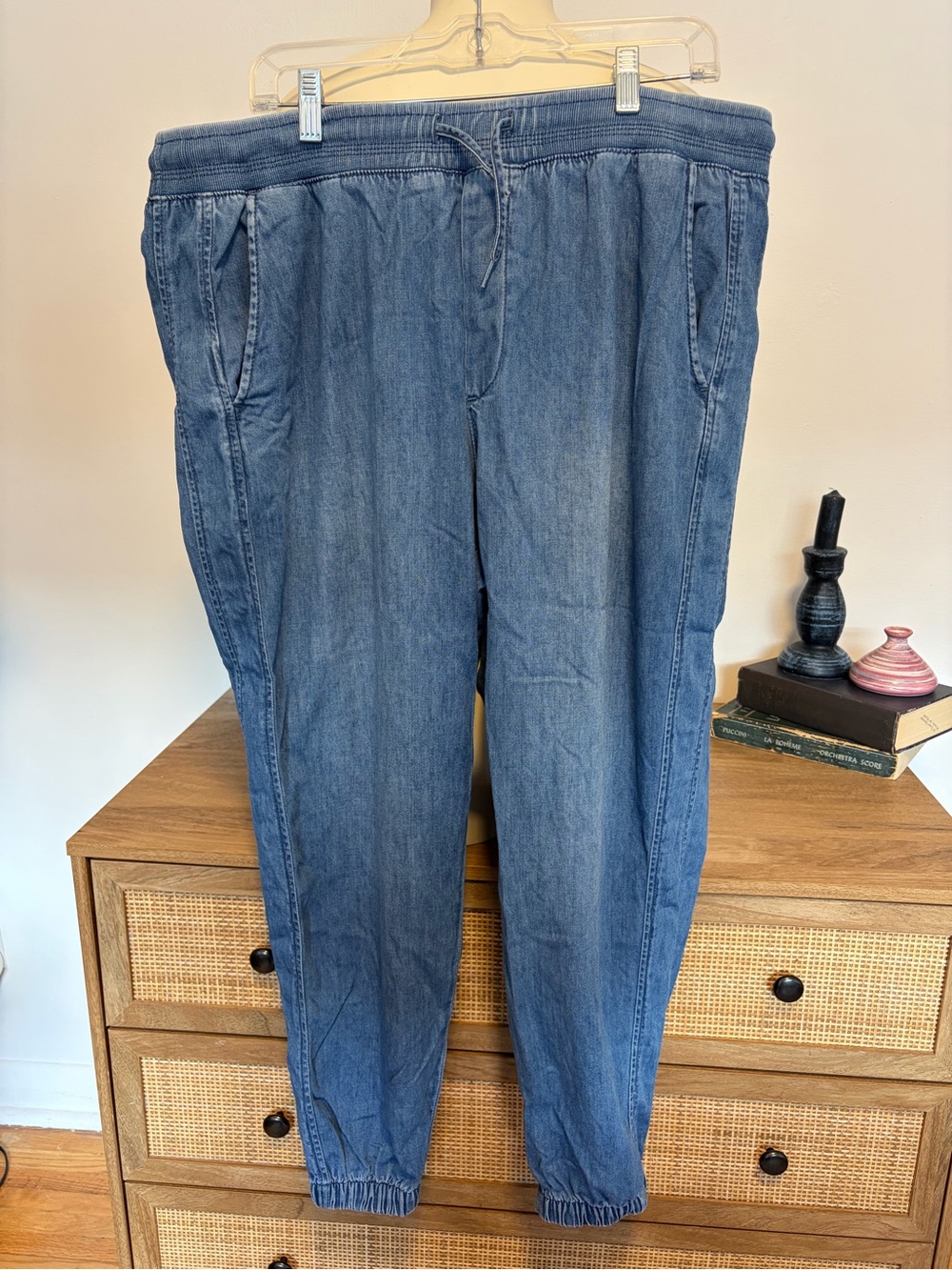 Gap Denim Pull-On Joggers Medium Wash Elastic Waist XL